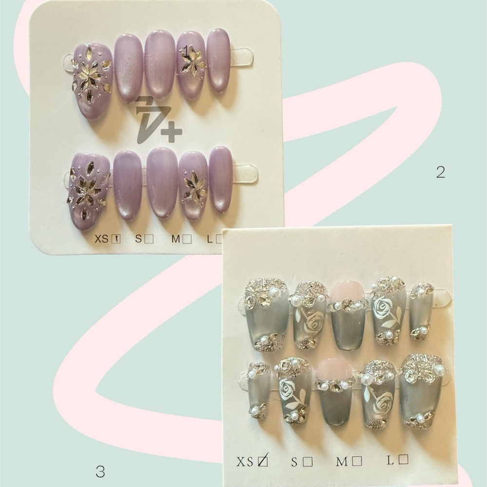 Handmade Press-On Nails (XS) set of 2